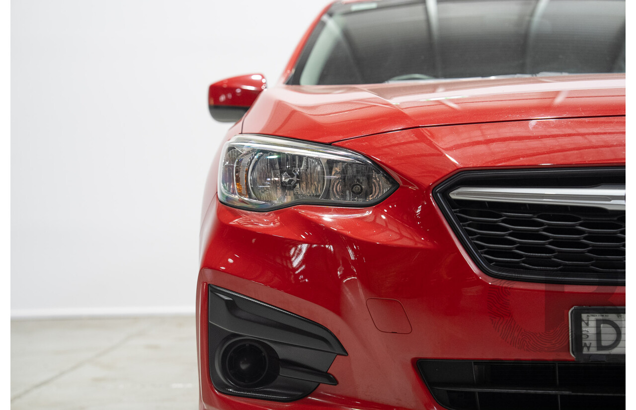 01/2018 Subaru Impreza 2.0i (AWD) MY18 5d Hatchback Red 2.0L