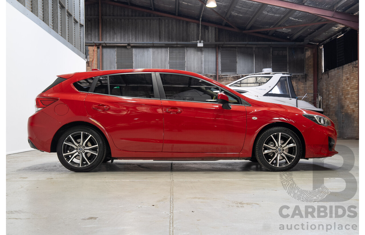 01/2018 Subaru Impreza 2.0i (AWD) MY18 5d Hatchback Red 2.0L