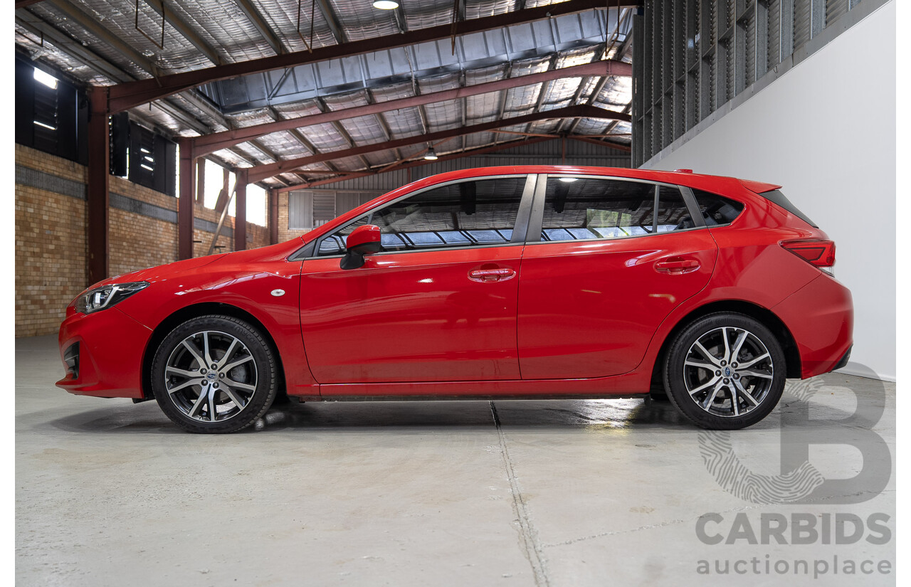 01/2018 Subaru Impreza 2.0i (AWD) MY18 5d Hatchback Red 2.0L