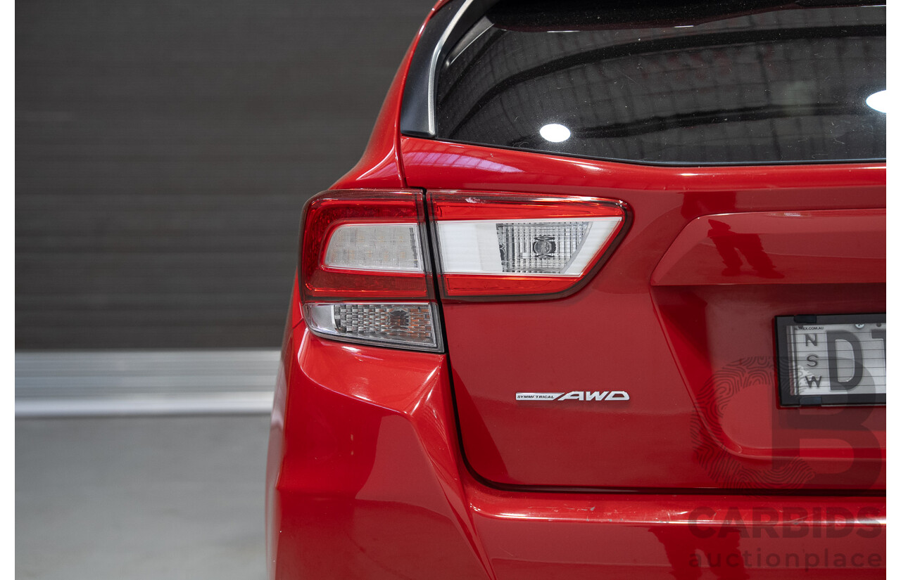 01/2018 Subaru Impreza 2.0i (AWD) MY18 5d Hatchback Red 2.0L