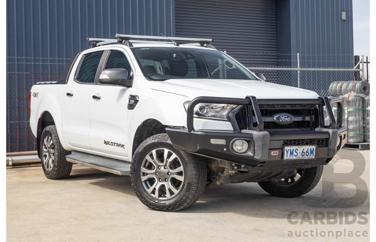 04/2018 Ford Ranger WILDTRAK 3.2 (4x4) PX MKII MY18 Dual Cab P/Up White Turbo Diesel 3.2L