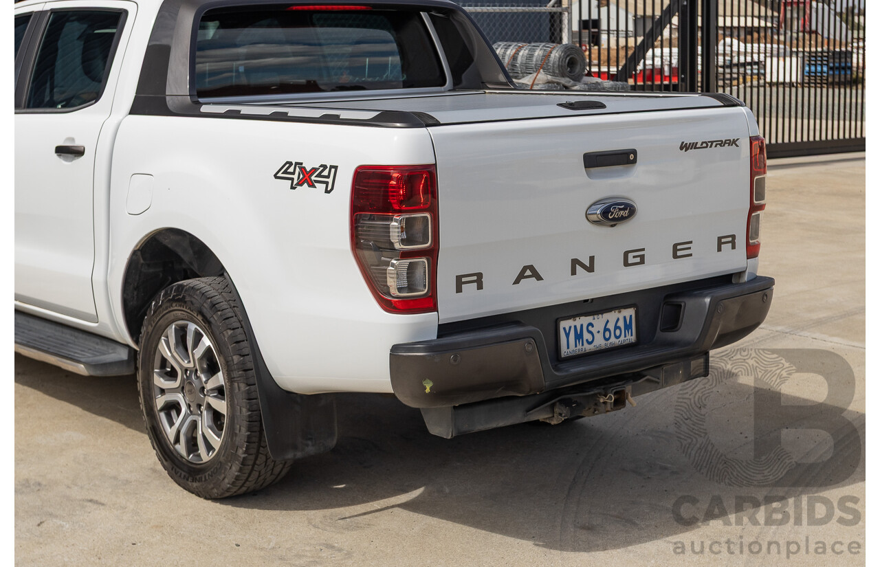 04/2018 Ford Ranger WILDTRAK 3.2 (4x4) PX MKII MY18 Dual Cab P/Up White Turbo Diesel 3.2L