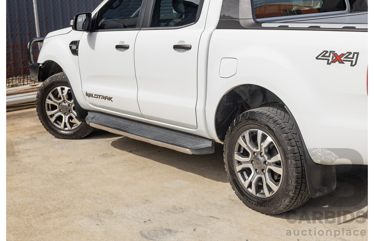 04/2018 Ford Ranger WILDTRAK 3.2 (4x4) PX MKII MY18 Dual Cab P/Up White Turbo Diesel 3.2L