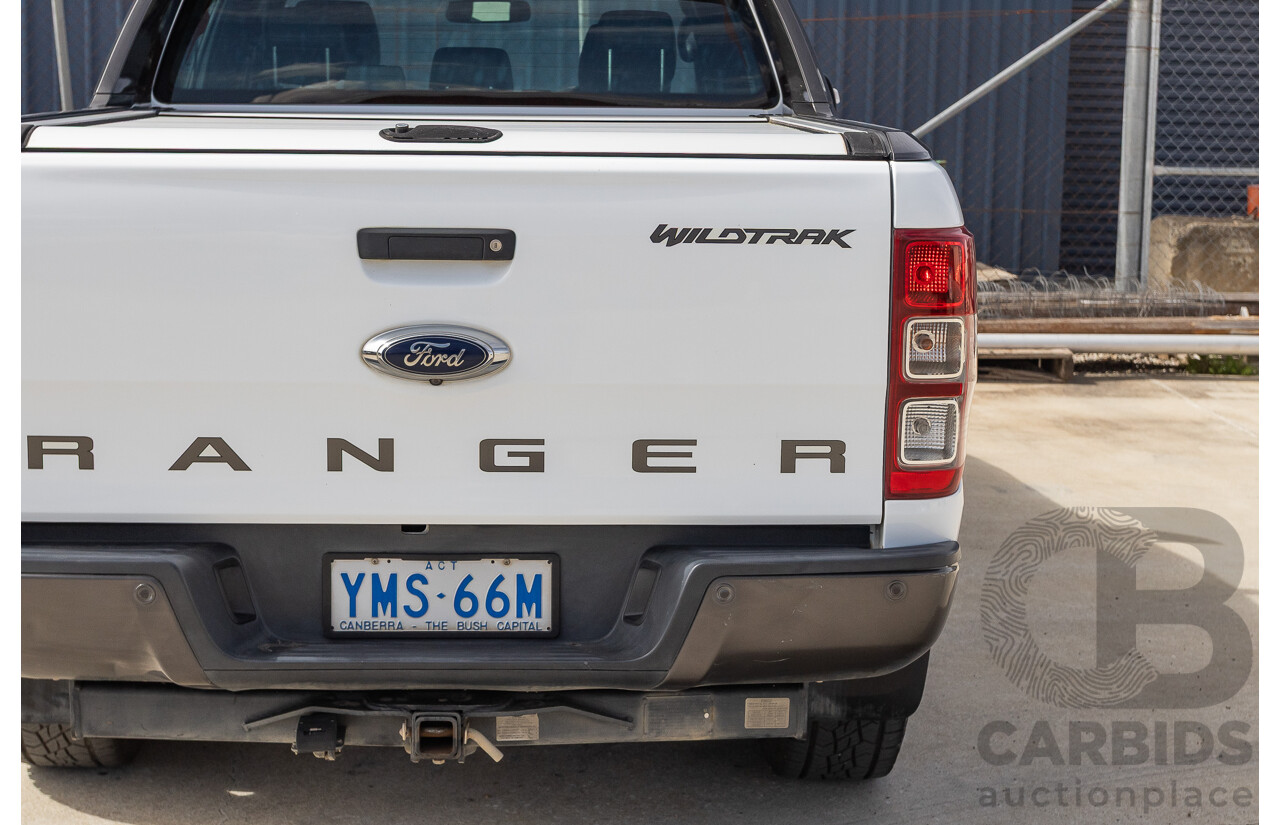 04/2018 Ford Ranger WILDTRAK 3.2 (4x4) PX MKII MY18 Dual Cab P/Up White Turbo Diesel 3.2L