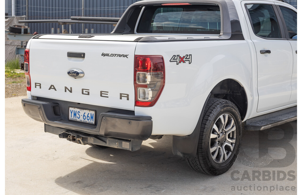 04/2018 Ford Ranger WILDTRAK 3.2 (4x4) PX MKII MY18 Dual Cab P/Up White Turbo Diesel 3.2L