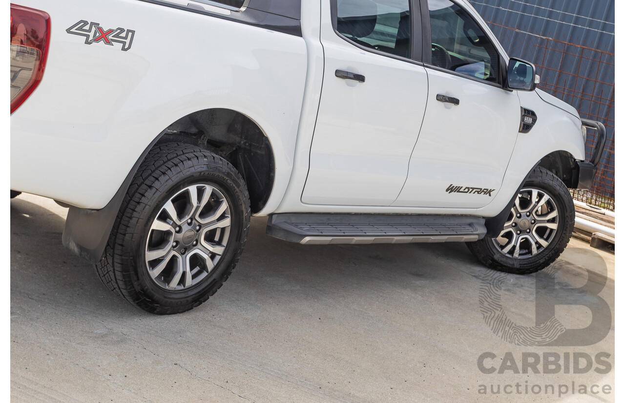 04/2018 Ford Ranger WILDTRAK 3.2 (4x4) PX MKII MY18 Dual Cab P/Up White Turbo Diesel 3.2L