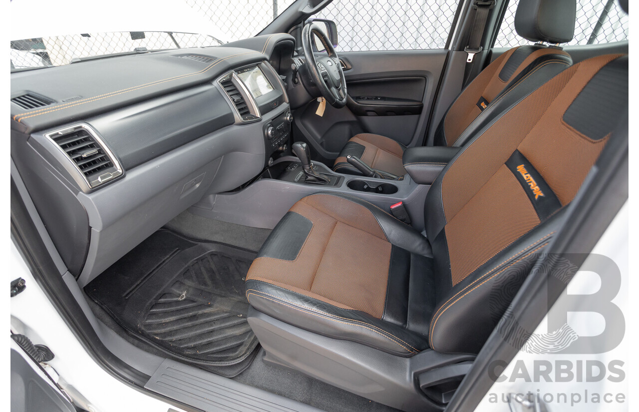 04/2018 Ford Ranger WILDTRAK 3.2 (4x4) PX MKII MY18 Dual Cab P/Up White Turbo Diesel 3.2L