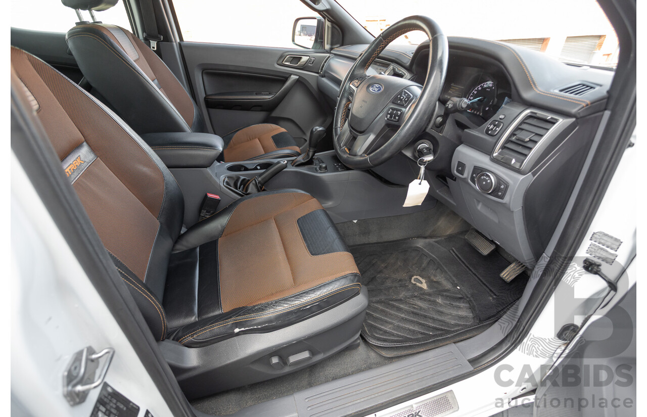 04/2018 Ford Ranger WILDTRAK 3.2 (4x4) PX MKII MY18 Dual Cab P/Up White Turbo Diesel 3.2L
