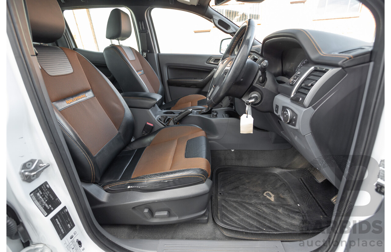 04/2018 Ford Ranger WILDTRAK 3.2 (4x4) PX MKII MY18 Dual Cab P/Up White Turbo Diesel 3.2L