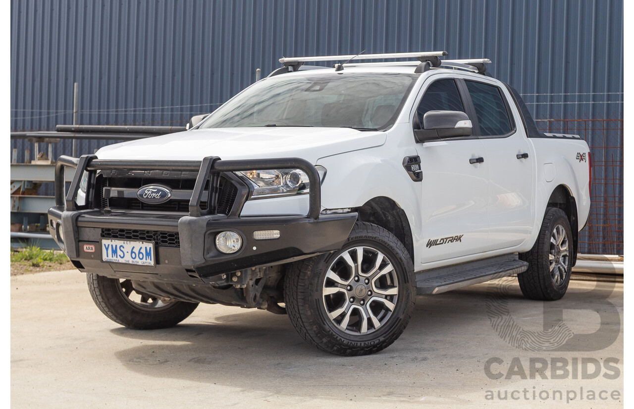 04/2018 Ford Ranger WILDTRAK 3.2 (4x4) PX MKII MY18 Dual Cab P/Up White Turbo Diesel 3.2L