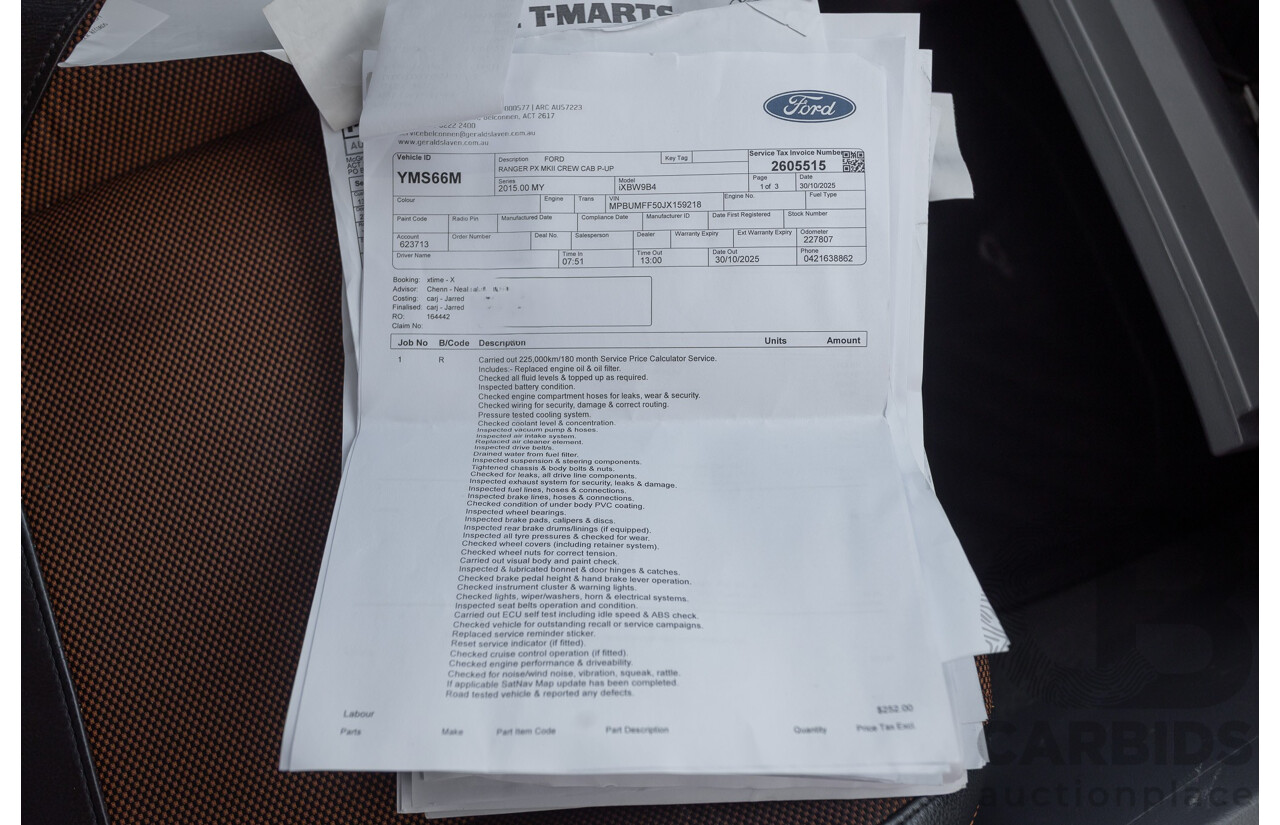 04/2018 Ford Ranger WILDTRAK 3.2 (4x4) PX MKII MY18 Dual Cab P/Up White Turbo Diesel 3.2L