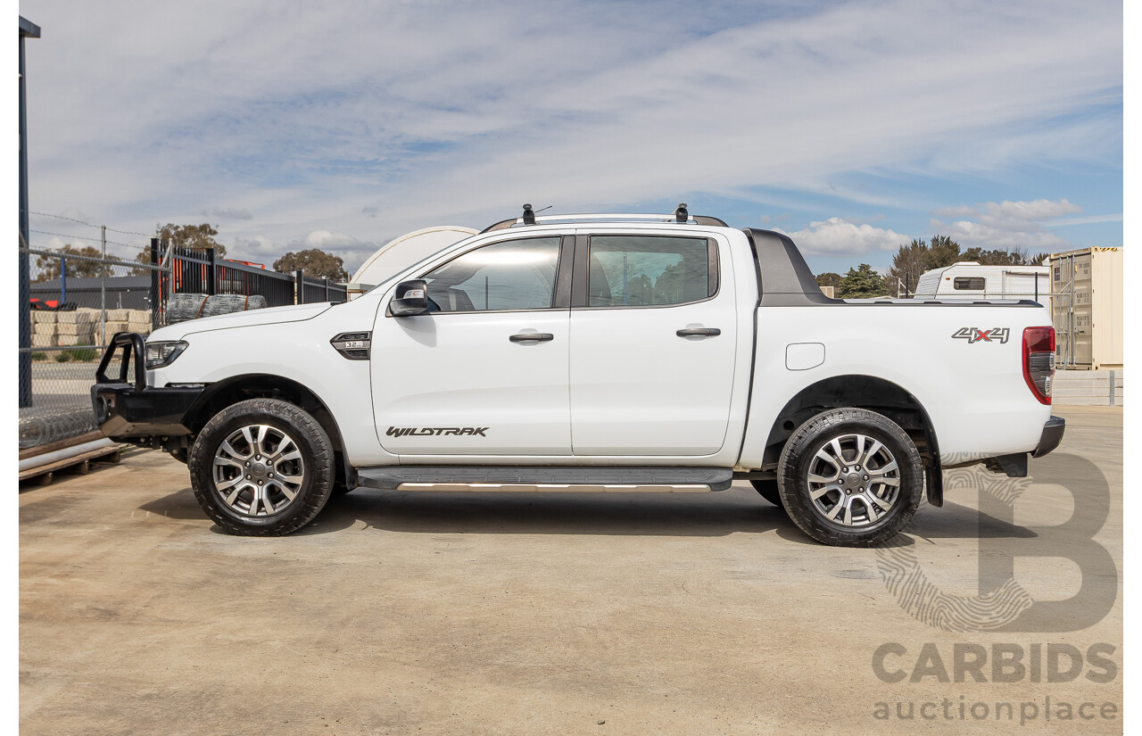 04/2018 Ford Ranger WILDTRAK 3.2 (4x4) PX MKII MY18 Dual Cab P/Up White Turbo Diesel 3.2L