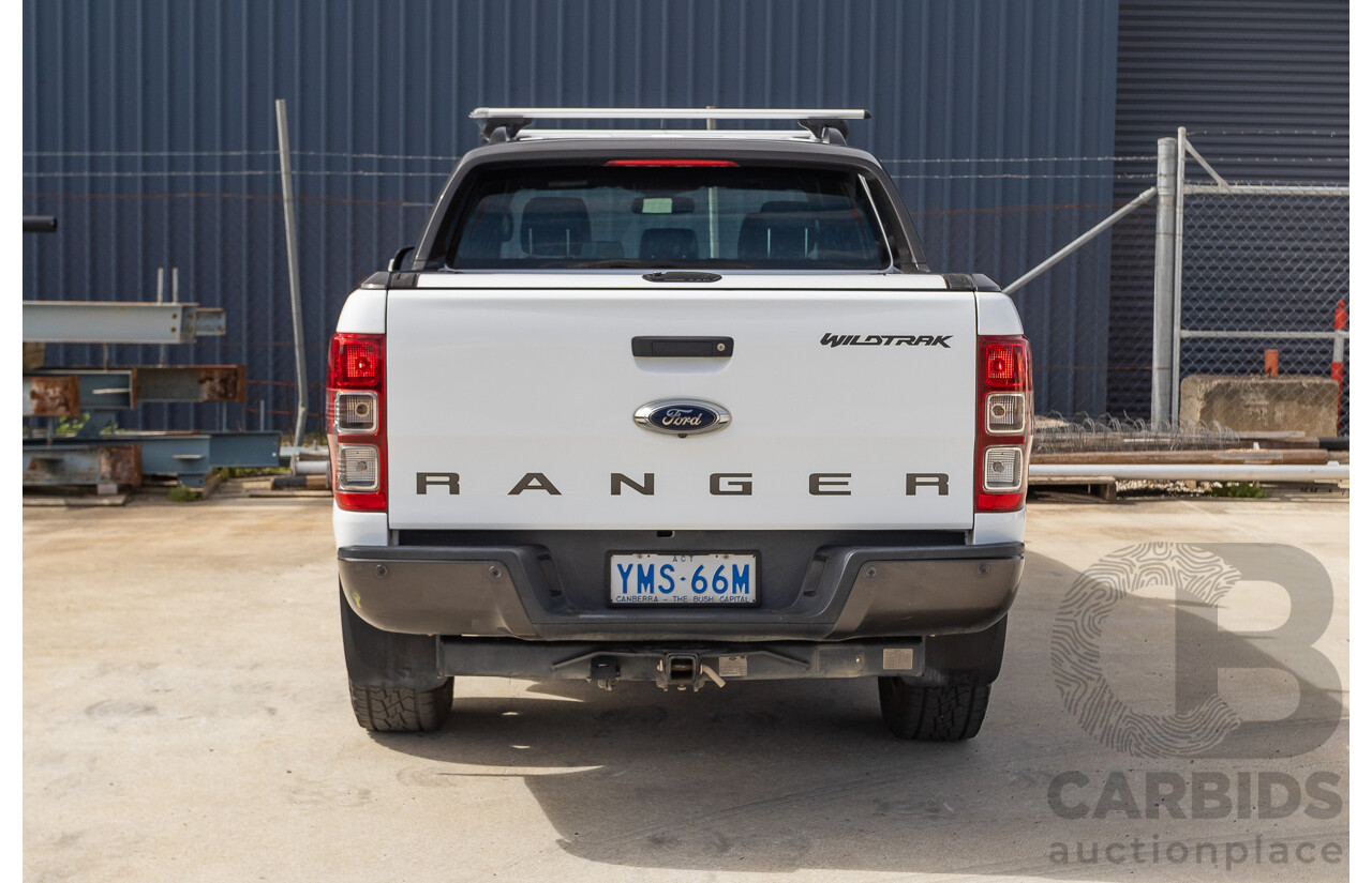 04/2018 Ford Ranger WILDTRAK 3.2 (4x4) PX MKII MY18 Dual Cab P/Up White Turbo Diesel 3.2L
