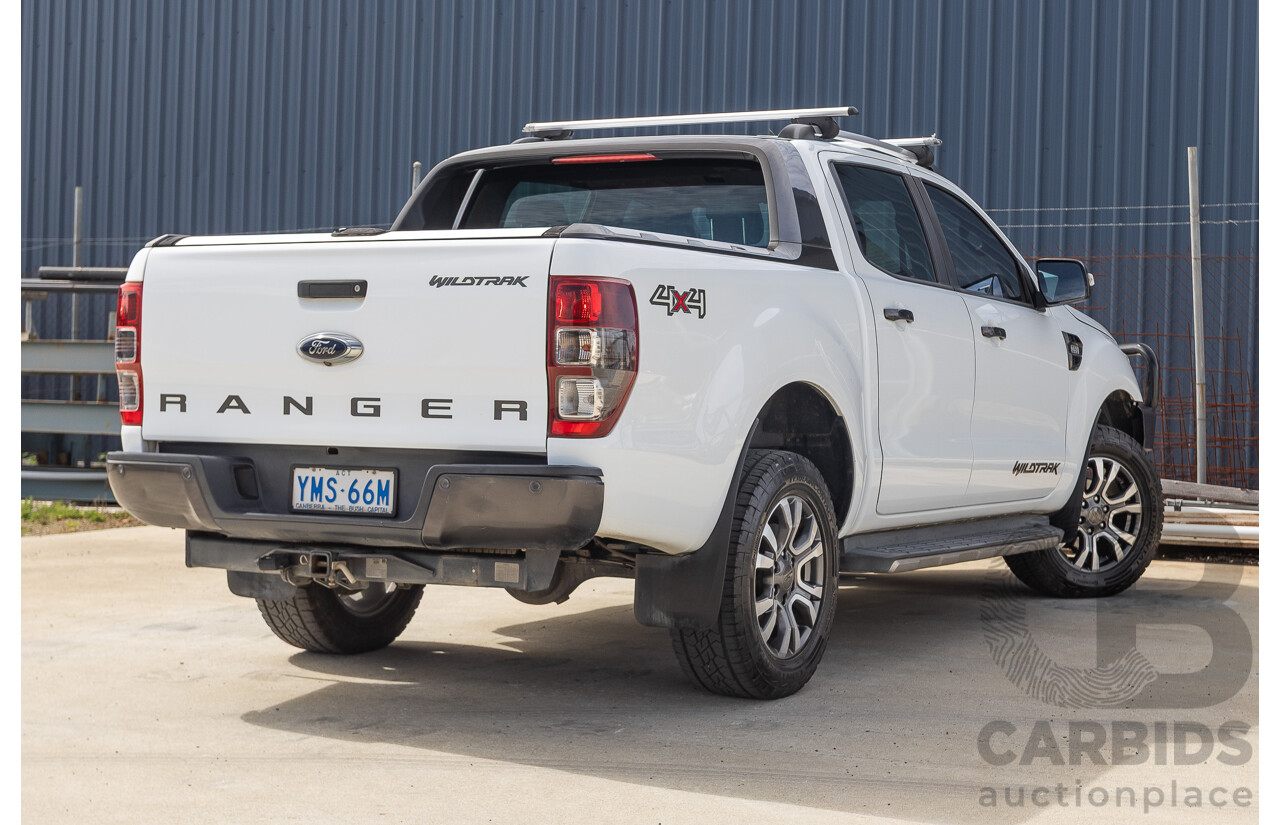 04/2018 Ford Ranger WILDTRAK 3.2 (4x4) PX MKII MY18 Dual Cab P/Up White Turbo Diesel 3.2L