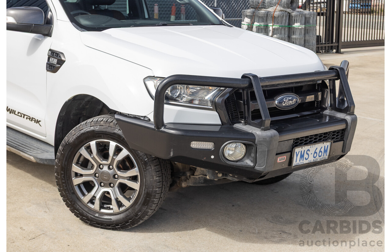 04/2018 Ford Ranger WILDTRAK 3.2 (4x4) PX MKII MY18 Dual Cab P/Up White Turbo Diesel 3.2L