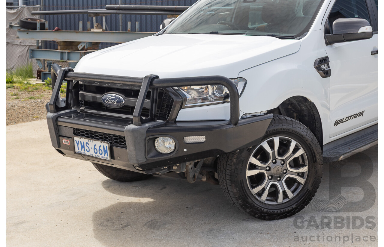 04/2018 Ford Ranger WILDTRAK 3.2 (4x4) PX MKII MY18 Dual Cab P/Up White Turbo Diesel 3.2L