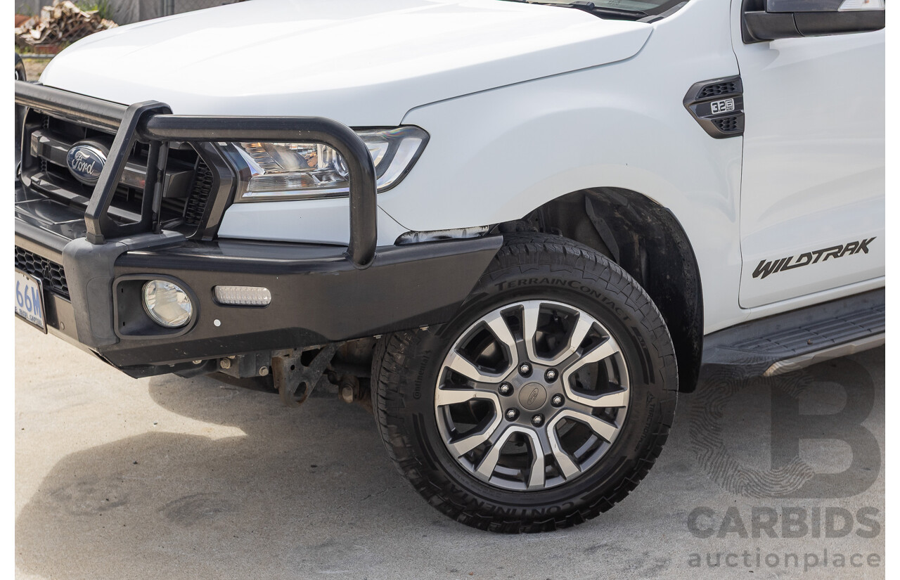 04/2018 Ford Ranger WILDTRAK 3.2 (4x4) PX MKII MY18 Dual Cab P/Up White Turbo Diesel 3.2L