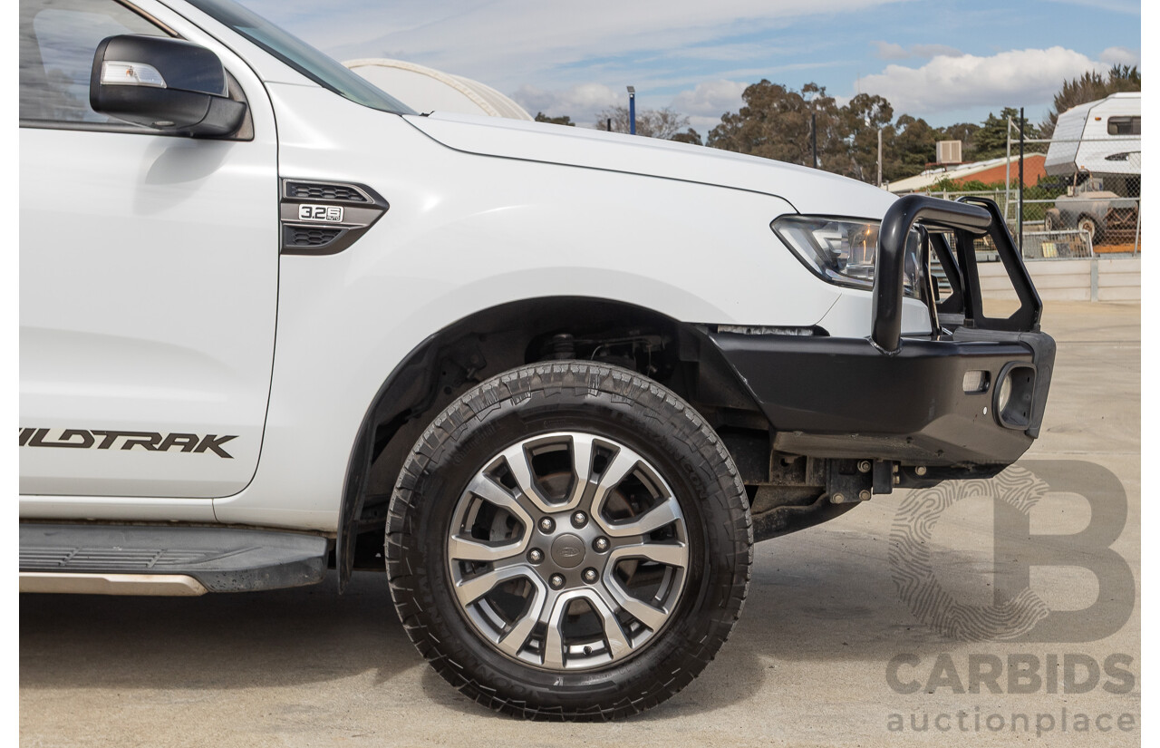 04/2018 Ford Ranger WILDTRAK 3.2 (4x4) PX MKII MY18 Dual Cab P/Up White Turbo Diesel 3.2L