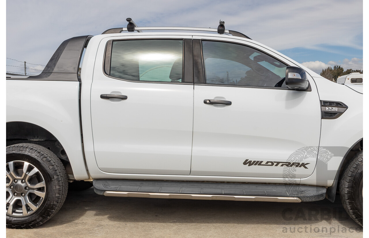 04/2018 Ford Ranger WILDTRAK 3.2 (4x4) PX MKII MY18 Dual Cab P/Up White Turbo Diesel 3.2L