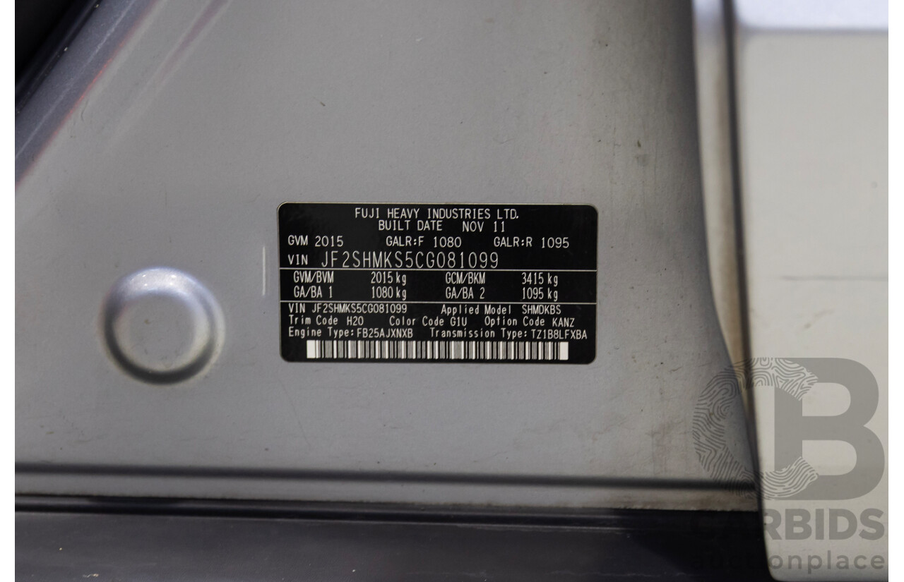 11/2011 Subaru Forester XS PREMIUM AWD MY12 4d Wagon Silver 2.5L