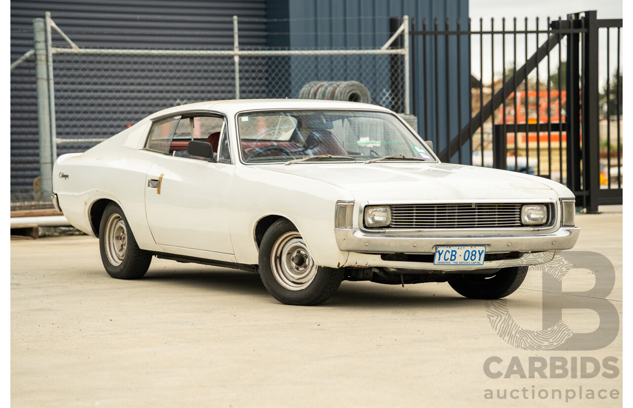 01/1972 Chrysler Valiant Charger VH 2d Coupe Alpine White 245ci 4.0L