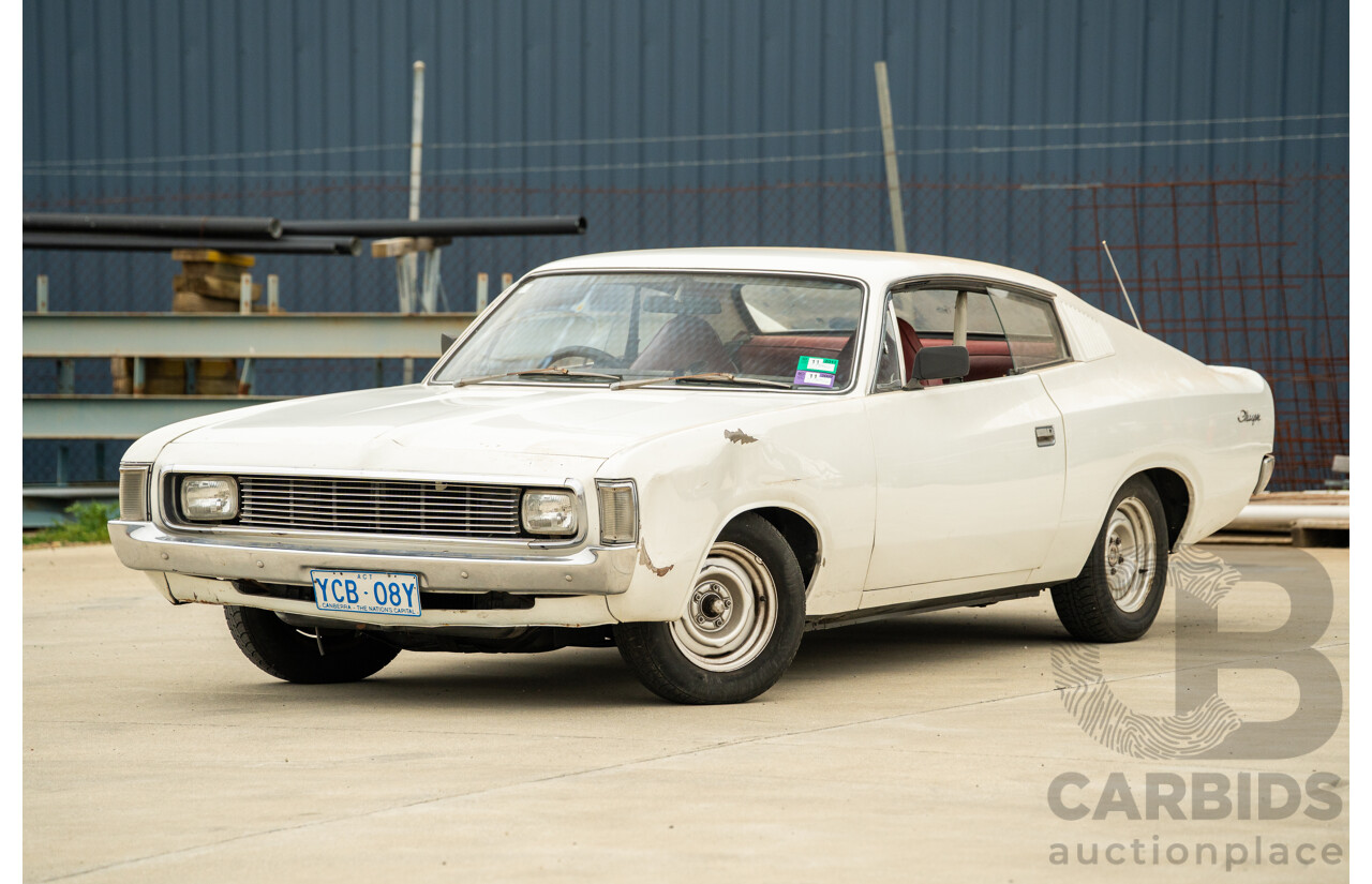 01/1972 Chrysler Valiant Charger VH 2d Coupe Alpine White 245ci 4.0L