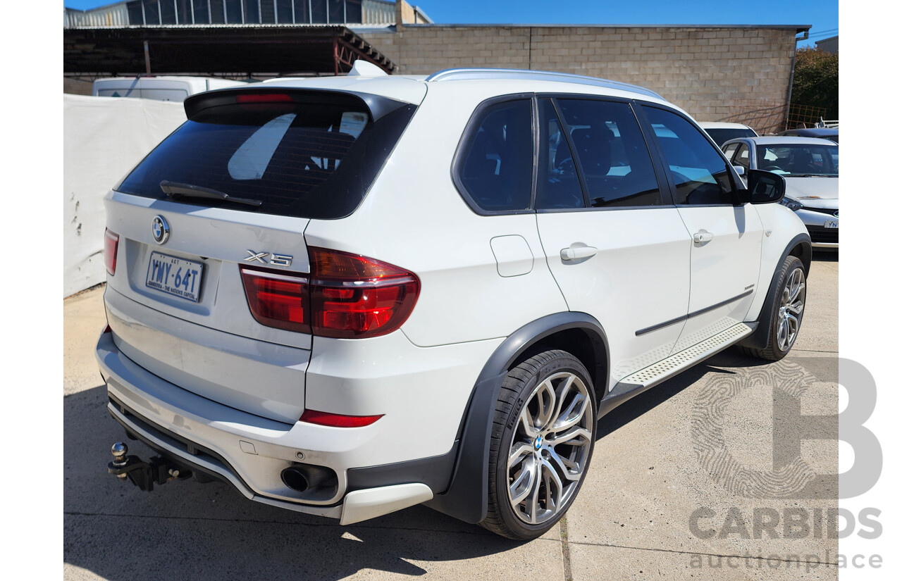 01/2013 Bmw X5 Xdrive 30d E70 MY12 4d Wagon White 3.0L