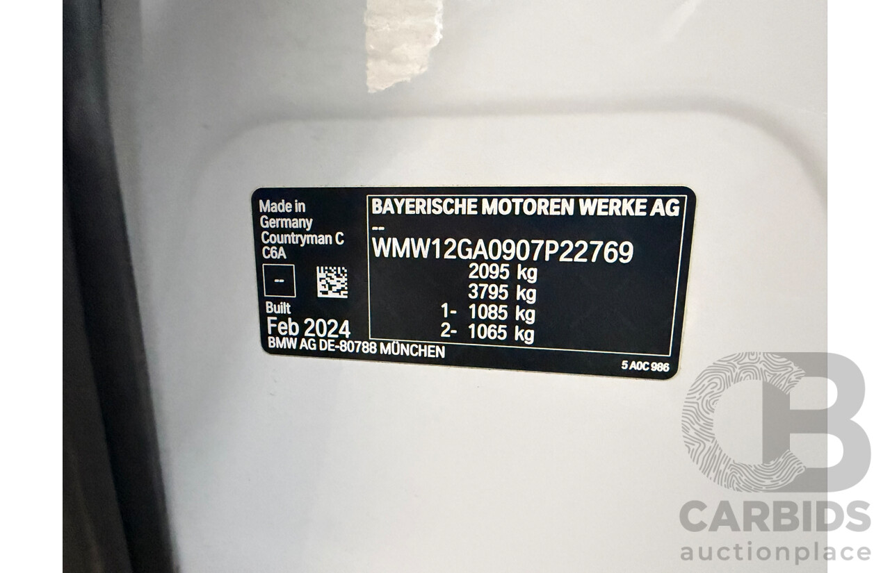 05/2024 Mini Countryman C Core U25 5d Wagon White Turbo 1.5L
