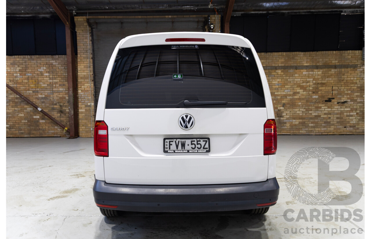 05/2018 Volkswagen Caddy SWB TDI250 2K MY18 3D Van White Turbo Diesel 2.0L