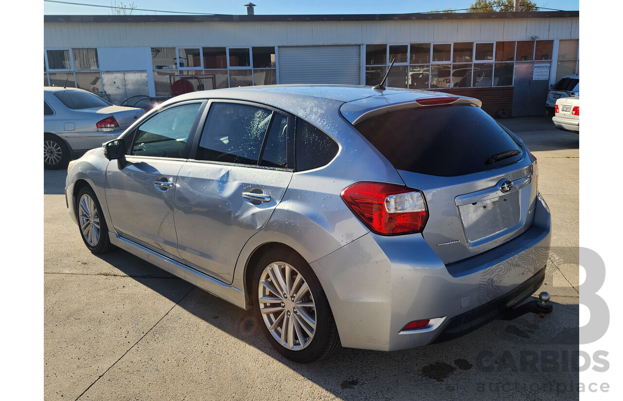 08/2012 Subaru Impreza 2.0i-S (awd) MY12 5d Hatchback Silver 2.0L