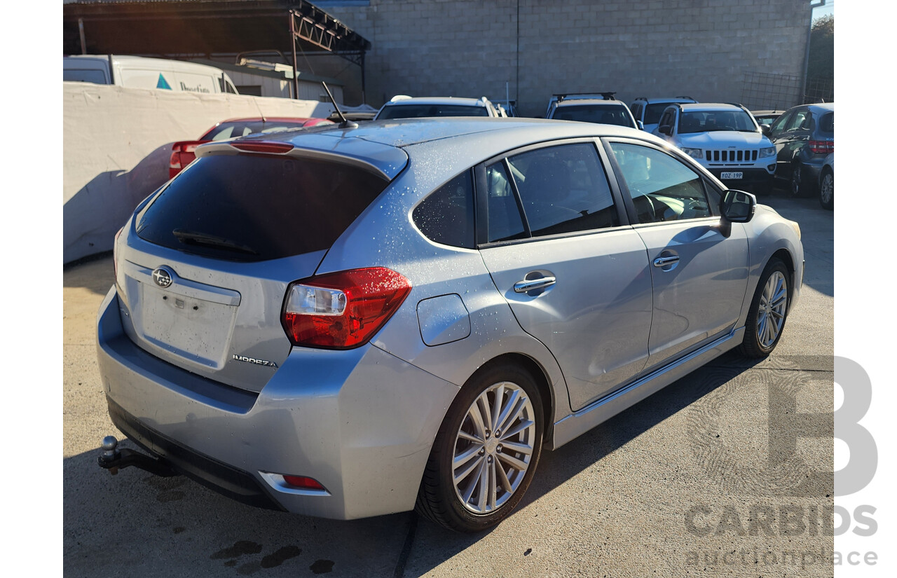 08/2012 Subaru Impreza 2.0i-S (awd) MY12 5d Hatchback Silver 2.0L