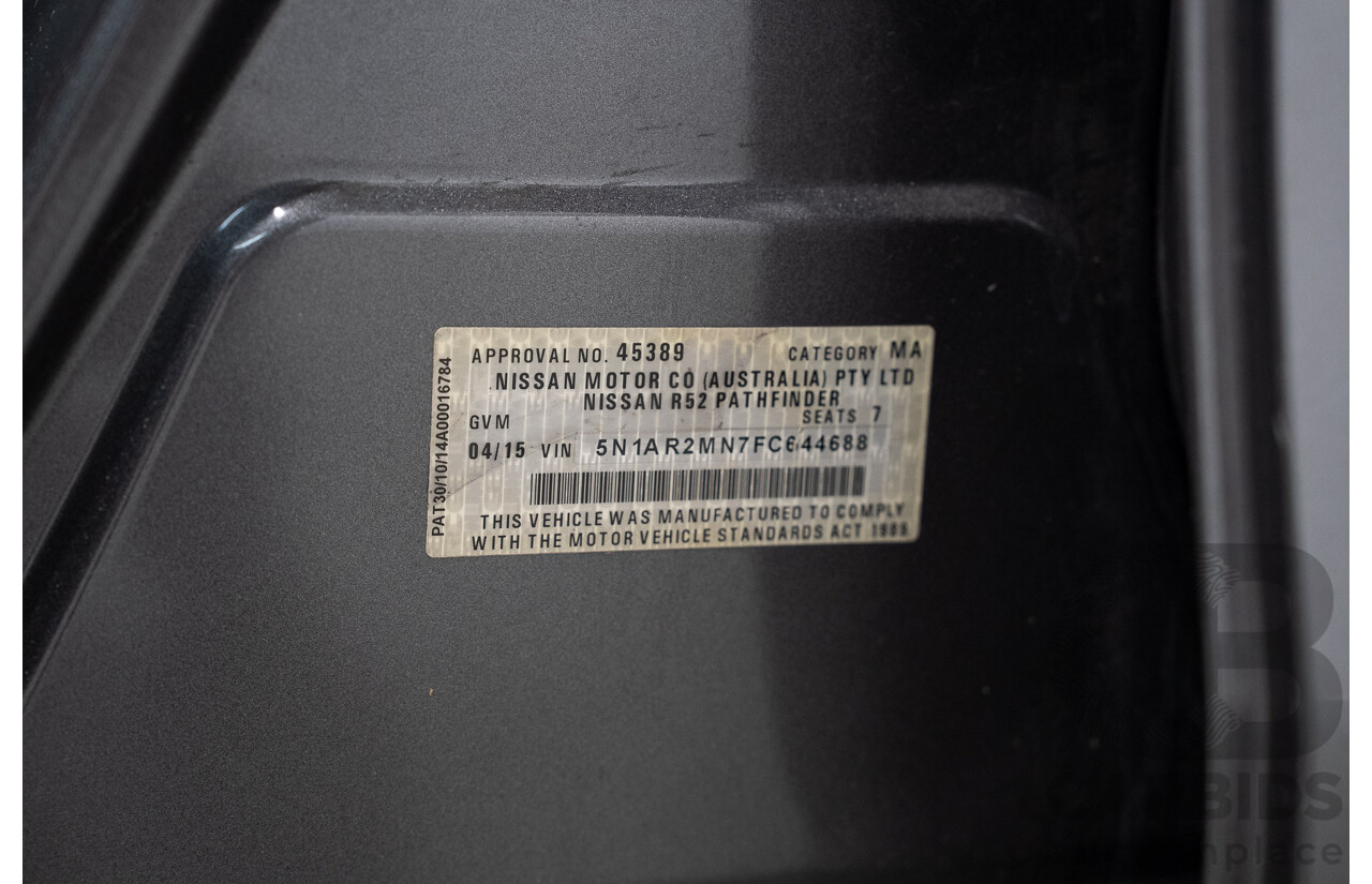 04/2015 Nissan Pathfinder ST R52 4d Wagon Grey 3.5L - 7 seater