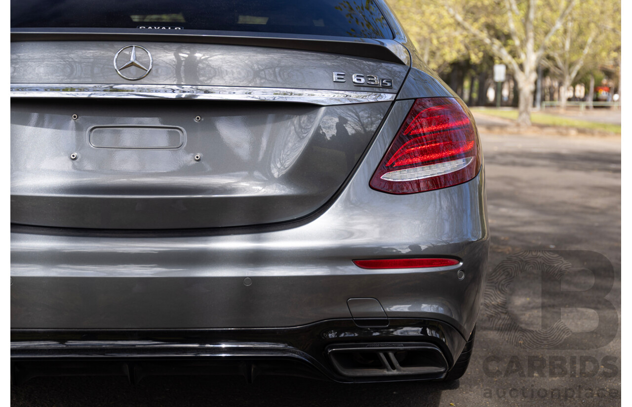 01/2018 Mercedes-AMG E63 S 4MATIC+ (AWD) 213 MY17.5 4d Saloon Selenite Grey Metallic Twin Turbo 4.0L V8