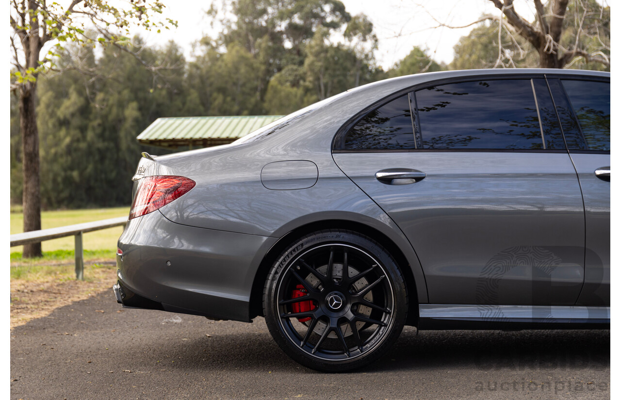 01/2018 Mercedes-AMG E63 S 4MATIC+ (AWD) 213 MY17.5 4d Saloon Selenite Grey Metallic Twin Turbo 4.0L V8