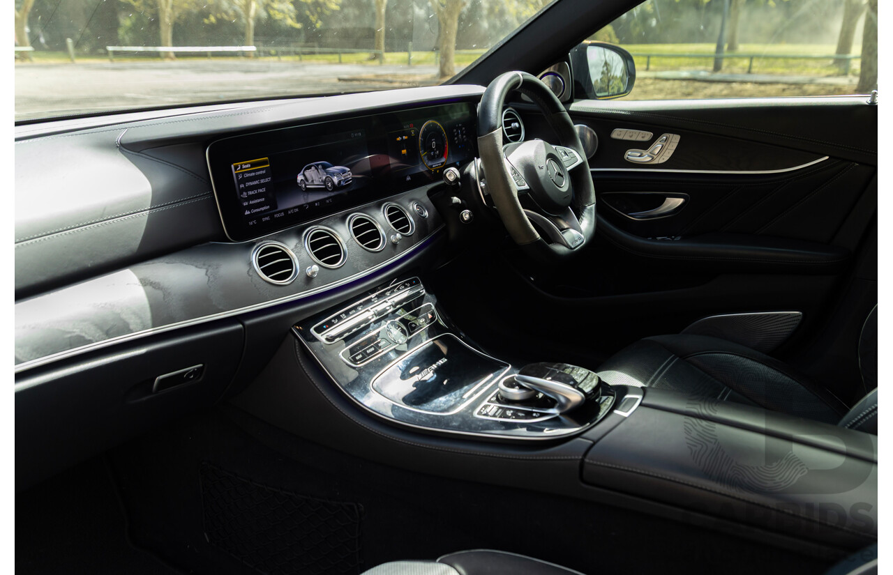 01/2018 Mercedes-AMG E63 S 4MATIC+ (AWD) 213 MY17.5 4d Saloon Selenite Grey Metallic Twin Turbo 4.0L V8
