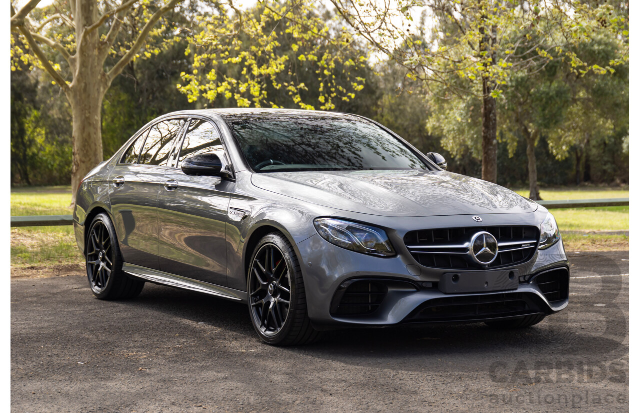 01/2018 Mercedes-AMG E63 S 4MATIC+ (AWD) 213 MY17.5 4d Saloon Selenite Grey Metallic Twin Turbo 4.0L V8