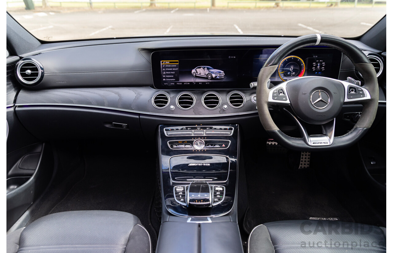 01/2018 Mercedes-AMG E63 S 4MATIC+ (AWD) 213 MY17.5 4d Saloon Selenite Grey Metallic Twin Turbo 4.0L V8