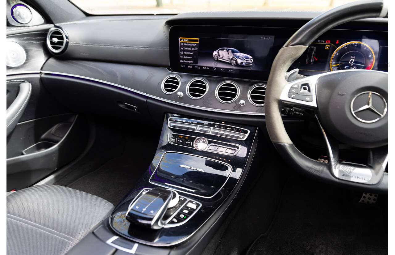 01/2018 Mercedes-AMG E63 S 4MATIC+ (AWD) 213 MY17.5 4d Saloon Selenite Grey Metallic Twin Turbo 4.0L V8