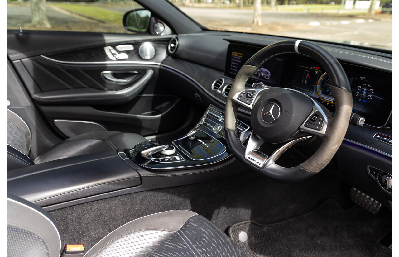 01/2018 Mercedes-AMG E63 S 4MATIC+ (AWD) 213 MY17.5 4d Saloon Selenite Grey Metallic Twin Turbo 4.0L V8