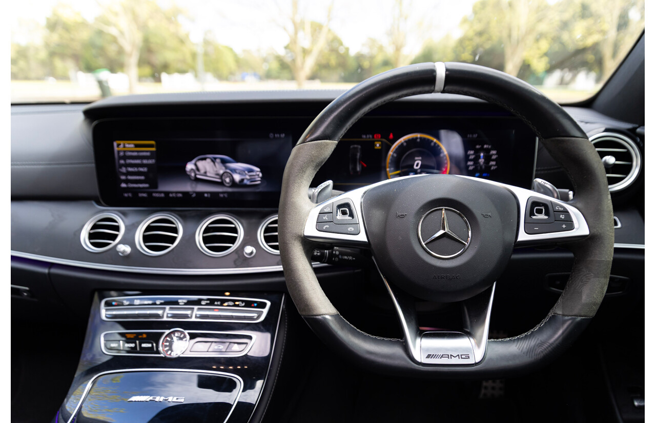 01/2018 Mercedes-AMG E63 S 4MATIC+ (AWD) 213 MY17.5 4d Saloon Selenite Grey Metallic Twin Turbo 4.0L V8