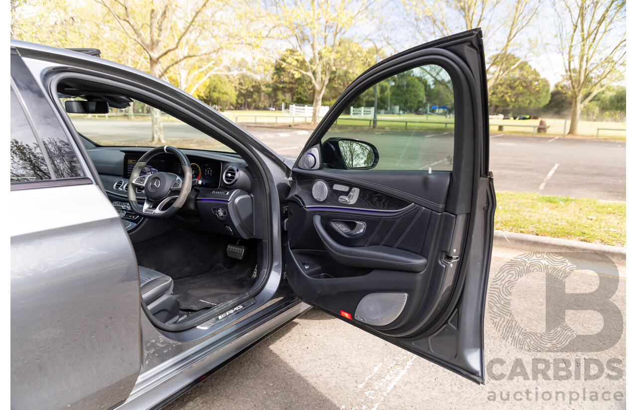 01/2018 Mercedes-AMG E63 S 4MATIC+ (AWD) 213 MY17.5 4d Saloon Selenite Grey Metallic Twin Turbo 4.0L V8