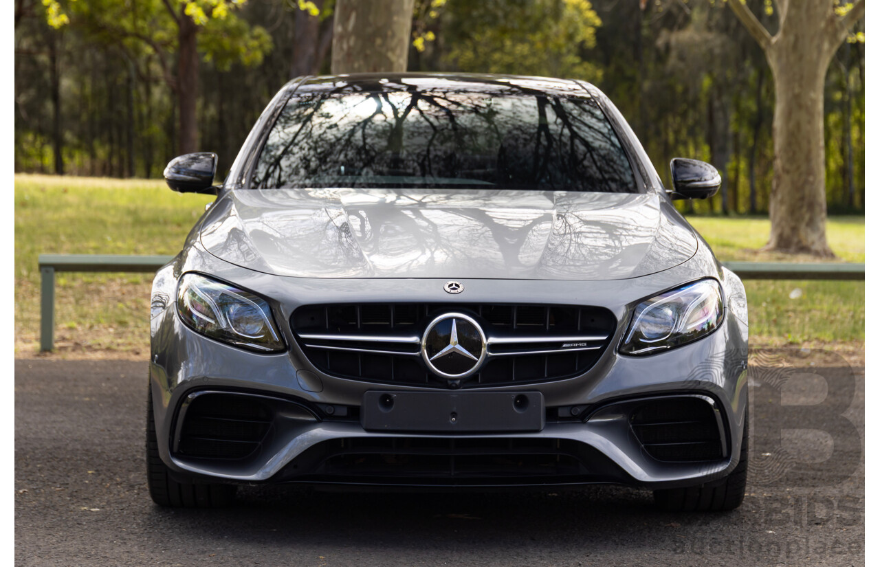 01/2018 Mercedes-AMG E63 S 4MATIC+ (AWD) 213 MY17.5 4d Saloon Selenite Grey Metallic Twin Turbo 4.0L V8