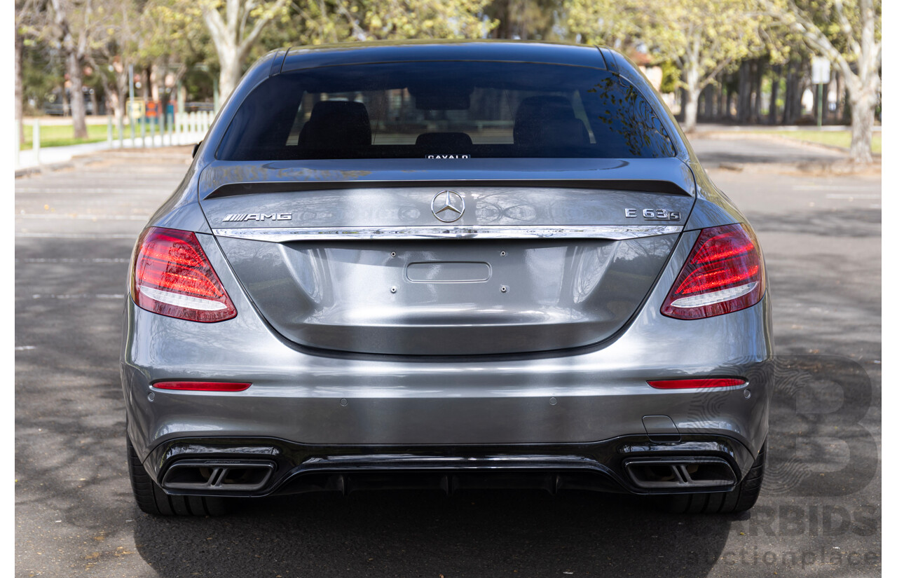 01/2018 Mercedes-AMG E63 S 4MATIC+ (AWD) 213 MY17.5 4d Saloon Selenite Grey Metallic Twin Turbo 4.0L V8