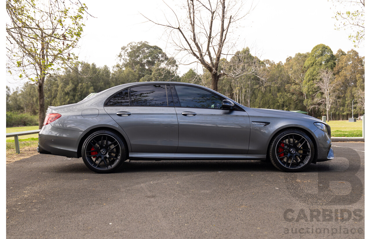 01/2018 Mercedes-AMG E63 S 4MATIC+ (AWD) 213 MY17.5 4d Saloon Selenite Grey Metallic Twin Turbo 4.0L V8