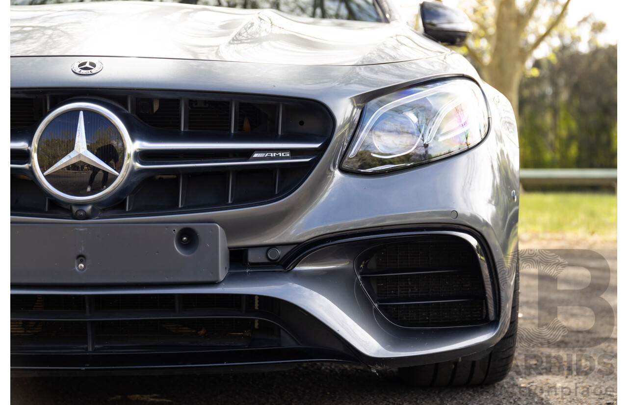 01/2018 Mercedes-AMG E63 S 4MATIC+ (AWD) 213 MY17.5 4d Saloon Selenite Grey Metallic Twin Turbo 4.0L V8