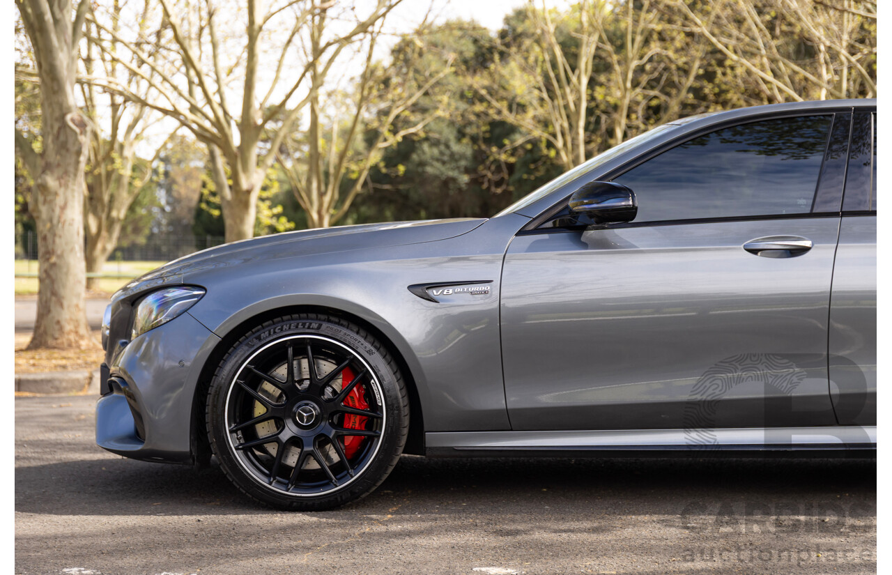 01/2018 Mercedes-AMG E63 S 4MATIC+ (AWD) 213 MY17.5 4d Saloon Selenite Grey Metallic Twin Turbo 4.0L V8