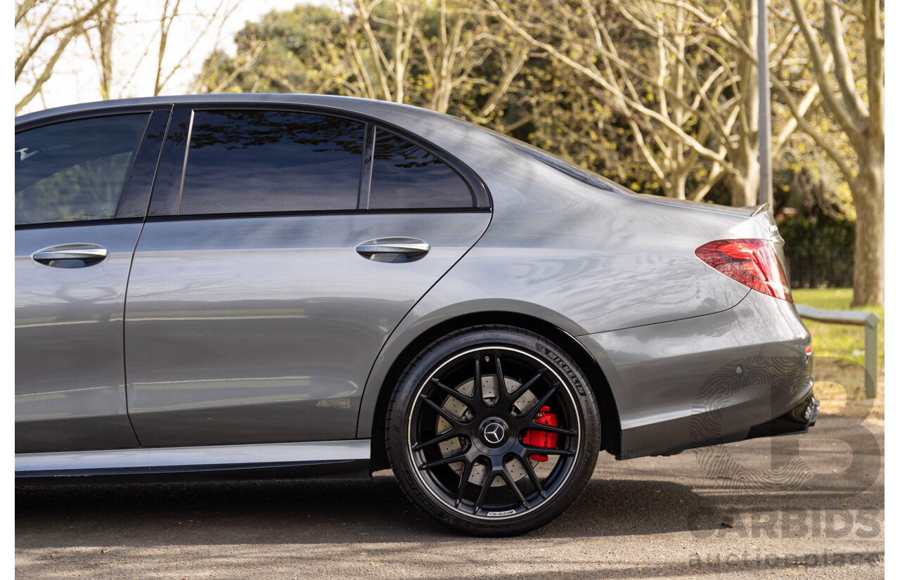 01/2018 Mercedes-AMG E63 S 4MATIC+ (AWD) 213 MY17.5 4d Saloon Selenite Grey Metallic Twin Turbo 4.0L V8