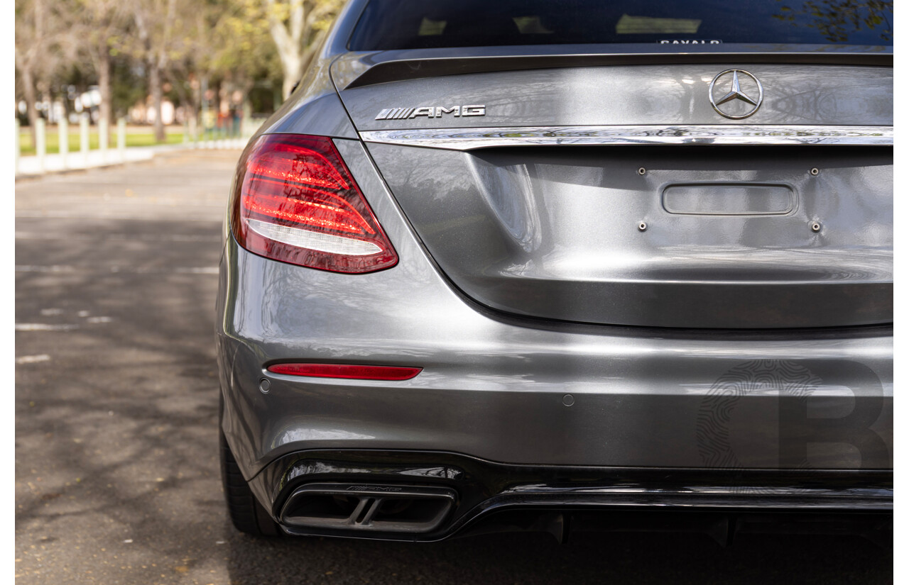 01/2018 Mercedes-AMG E63 S 4MATIC+ (AWD) 213 MY17.5 4d Saloon Selenite Grey Metallic Twin Turbo 4.0L V8