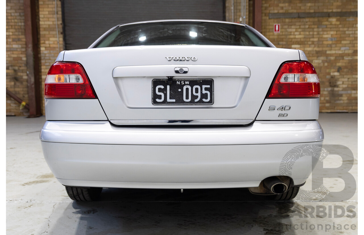 05/2002 Volvo S40 2.0 MY01 4d Sedan Silver 1.9L