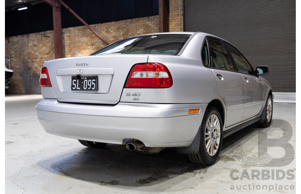 05/2002 Volvo S40 2.0 MY01 4d Sedan Silver 1.9L